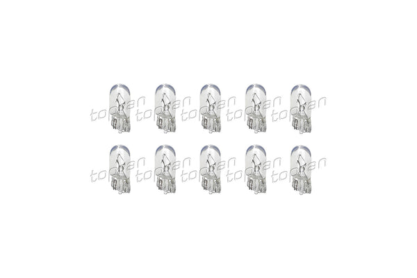 Audi BMW Mercedes MINI VW Bulb 12V 5W W2.1x9.5D W5W Pack of 10 - 07119978373X10