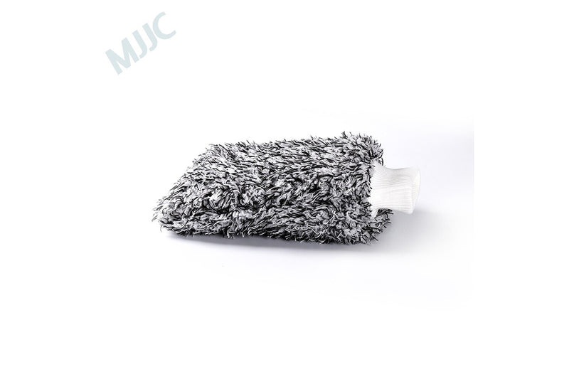 MJJC Microfibre Wash Mitt Black & White - WASHMITT026BLACK