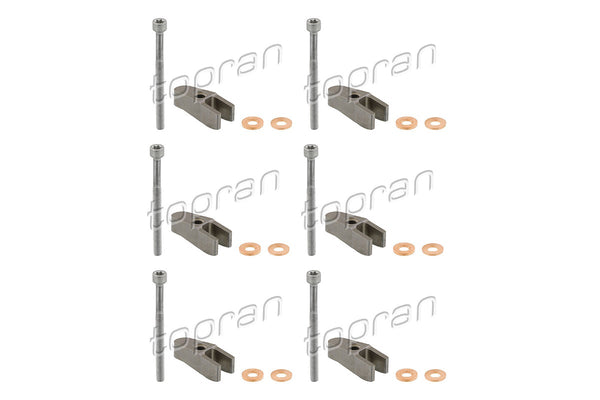 Mercedes Fuel Injector Bolt & Bracket Kit of 6 - 0009902907K1X6