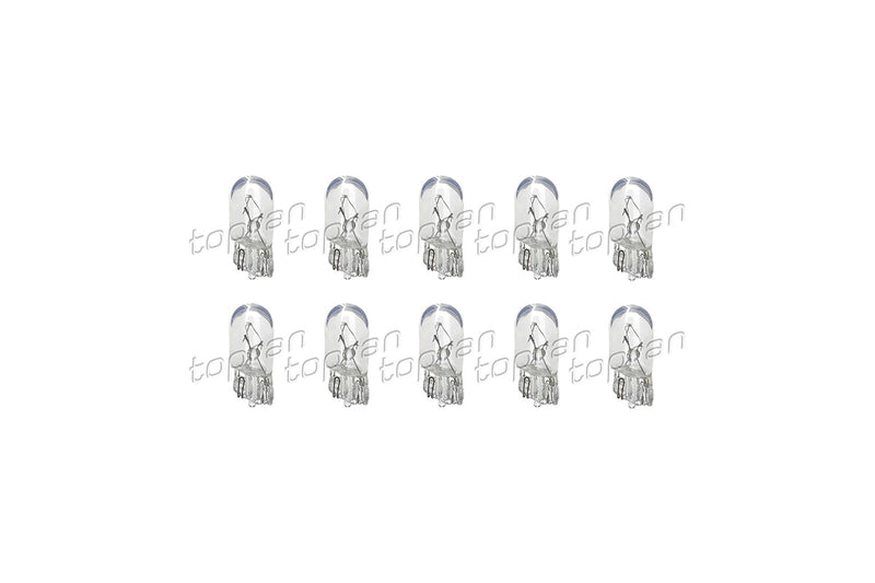 Audi BMW Mercedes MINI VW Bulb 12V 5W W2.1x9.5D W5W Pack of 10 - 07119978373X10