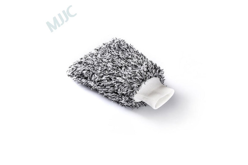 MJJC Microfibre Wash Mitt Black & White - WASHMITT026BLACK